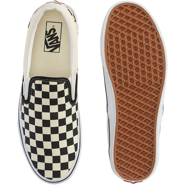 2026 Vans Classic Slip-On Shoes VN000EYE - Black & White Checkerboard